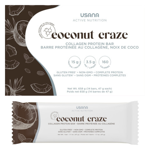 USANA Collagen Protein Bar Coconut - Active Nutrition